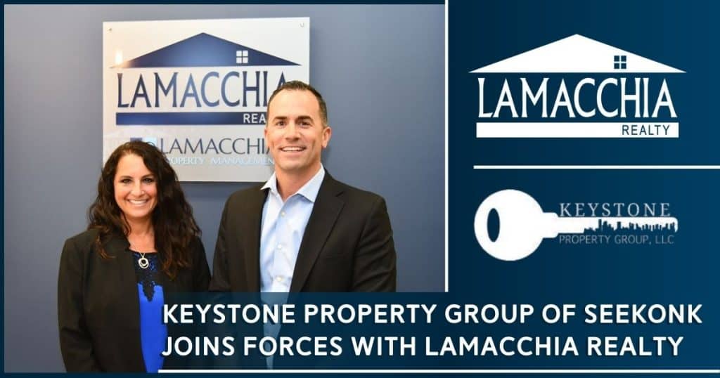 Anthony Lamacchia with Jodi Hedrick of Keystone Real Estate in Seekonk