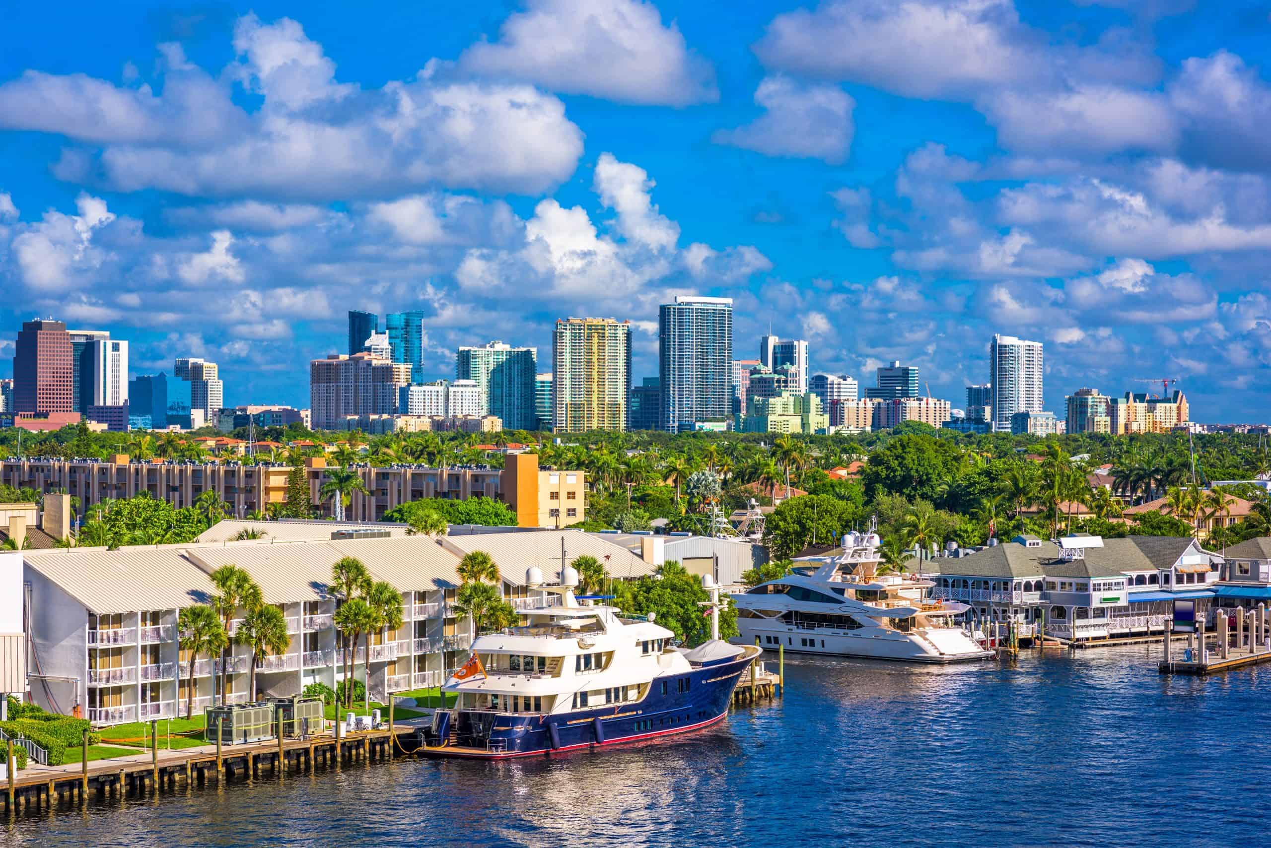 view of waterfront and downtown Fort Lauderdale , Florida